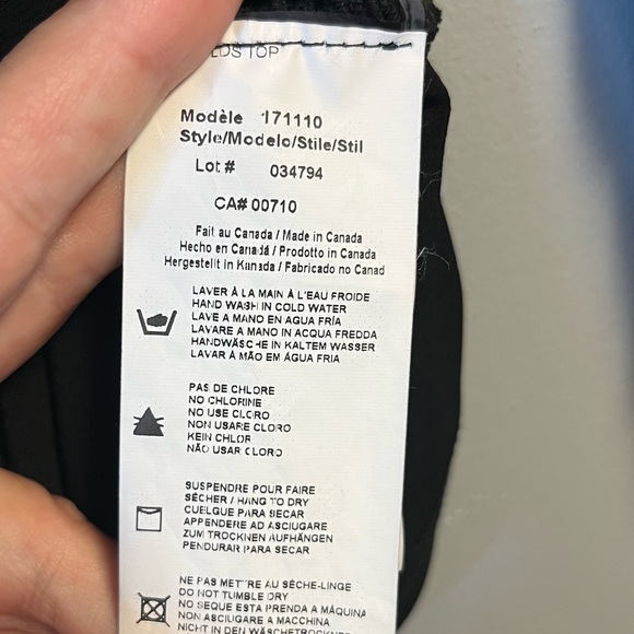 Joseph Ribkoff Blouse Black Draped Neck 3/4 Sleeve Top Sz 6 EUC - Picture 10 of 13